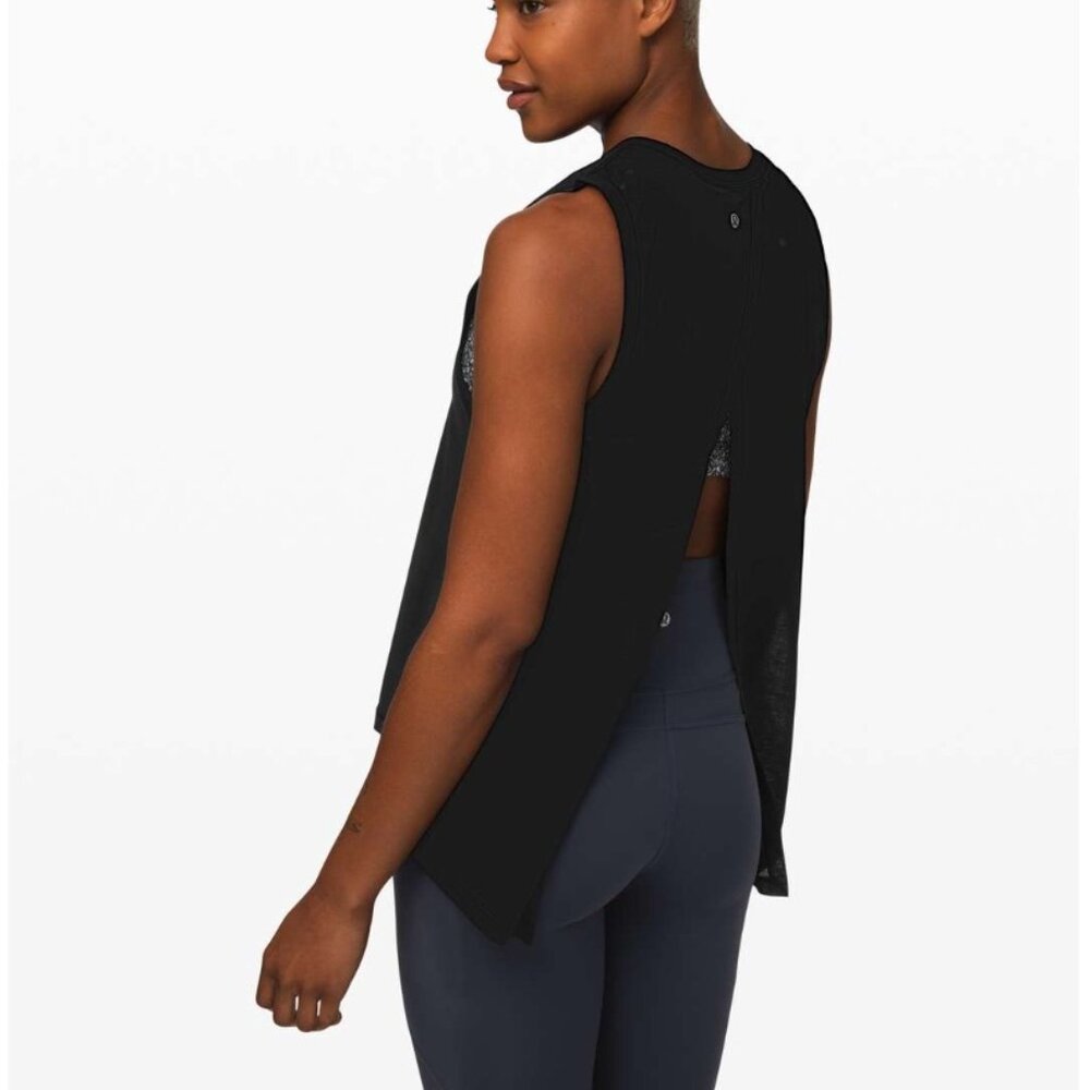 Lululemon In the Open Tank heather black